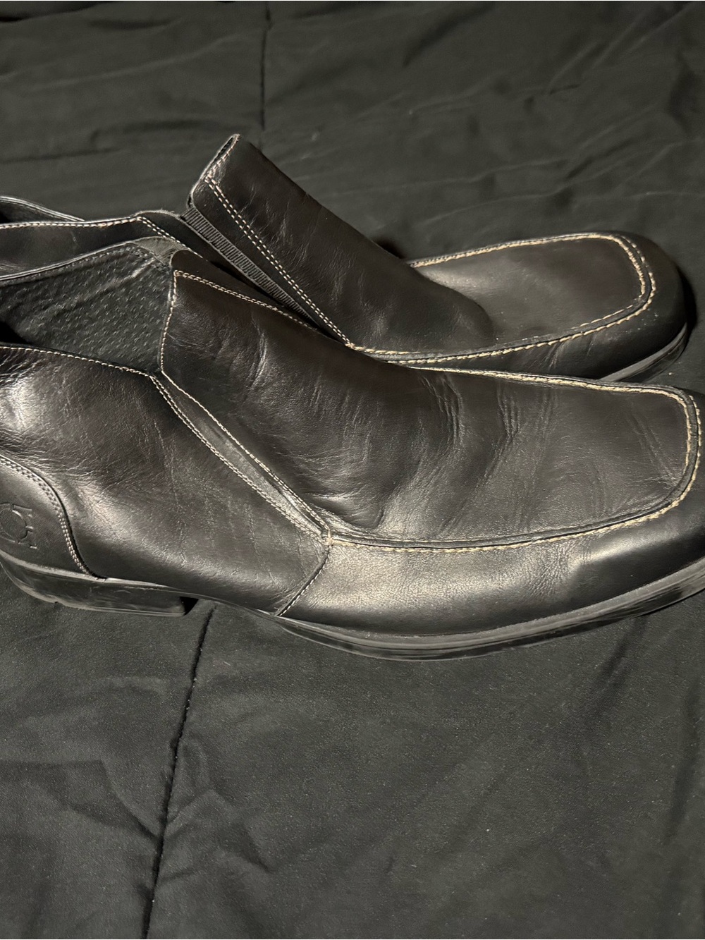 Keneth Cole slip on boots for casual wear or business, black size 16